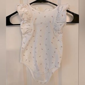 Jamie Kay Organic Cotton Frill Singlet Bodysuit - Buttercup Floral Size 2Y
